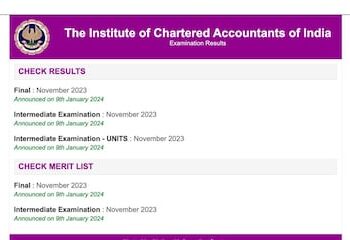 CA Inter, Final November 2023 Results Live Updates: ICAI Releases Scorecard, Merit List at icai.org